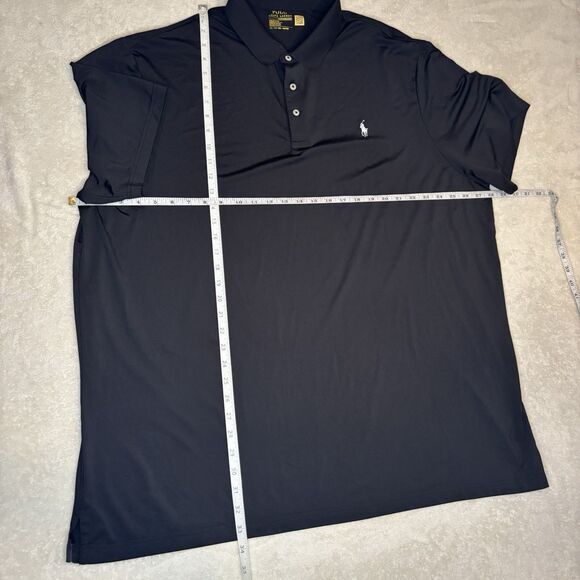 Polo Ralph Lauren Men Performance Black Stretch Shirt White Pony 2XL  XXL - Picture 6 of 8
